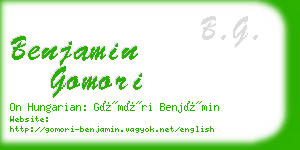 benjamin gomori business card